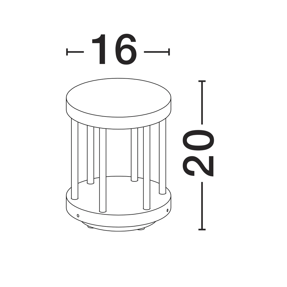 Tuinlamp design Nereus S antraciet Lyora 5212017449474