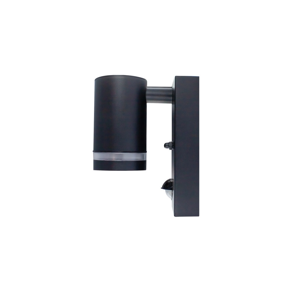 Wandspot met sensor Opden Zwart - 1x GU10 Lyora 5055788285649