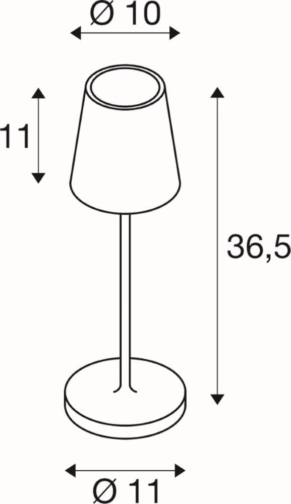 Buiten tafellamp Vinolina Two wit - oplaadbaar SLV 4024163288330