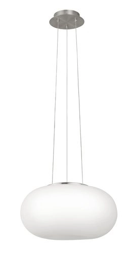 Design Hanglamp Optica 35cm nikkel met wit Eglo 9002759868147
