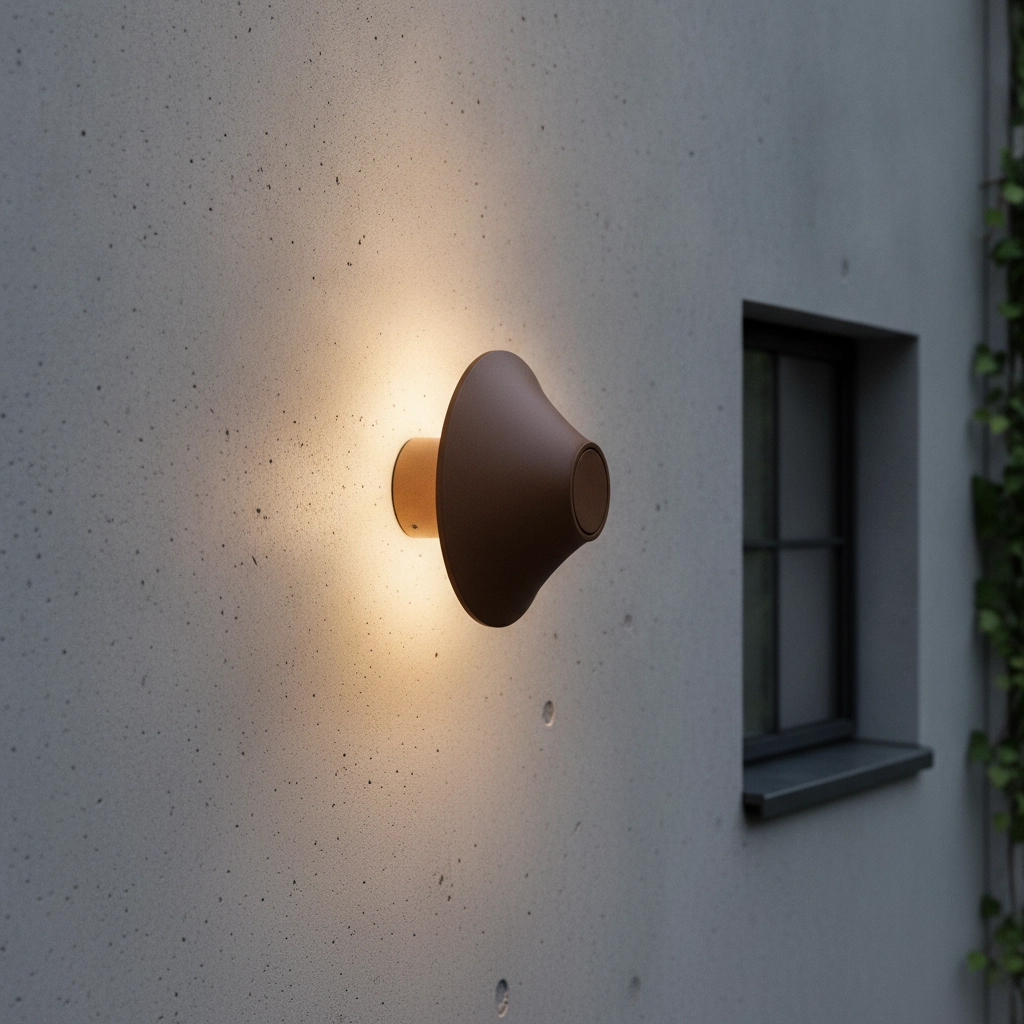 Design wandlamp Alux roestbruin
