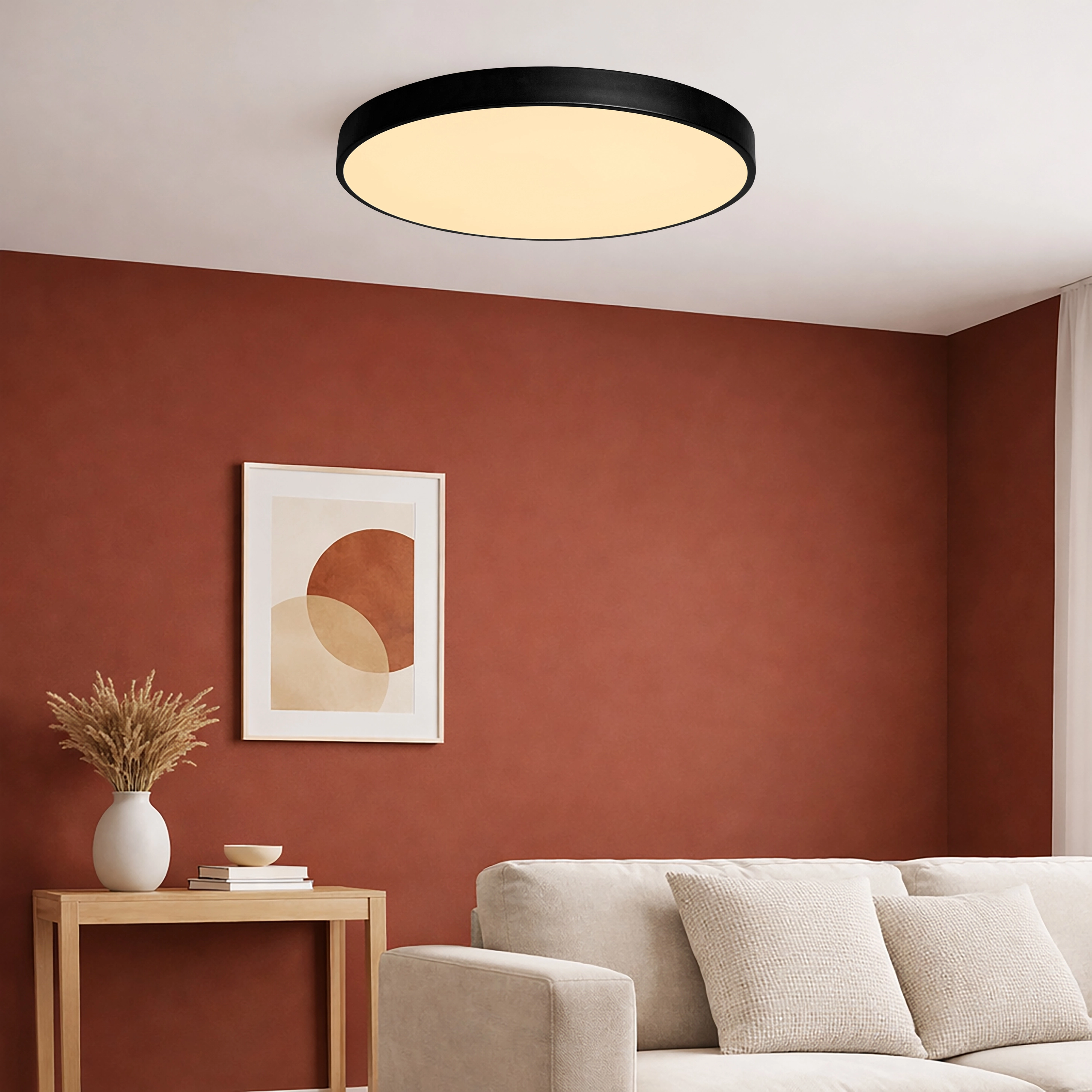 Plafonniere Grace Ø 50cm zwart Lyora 5053423315898