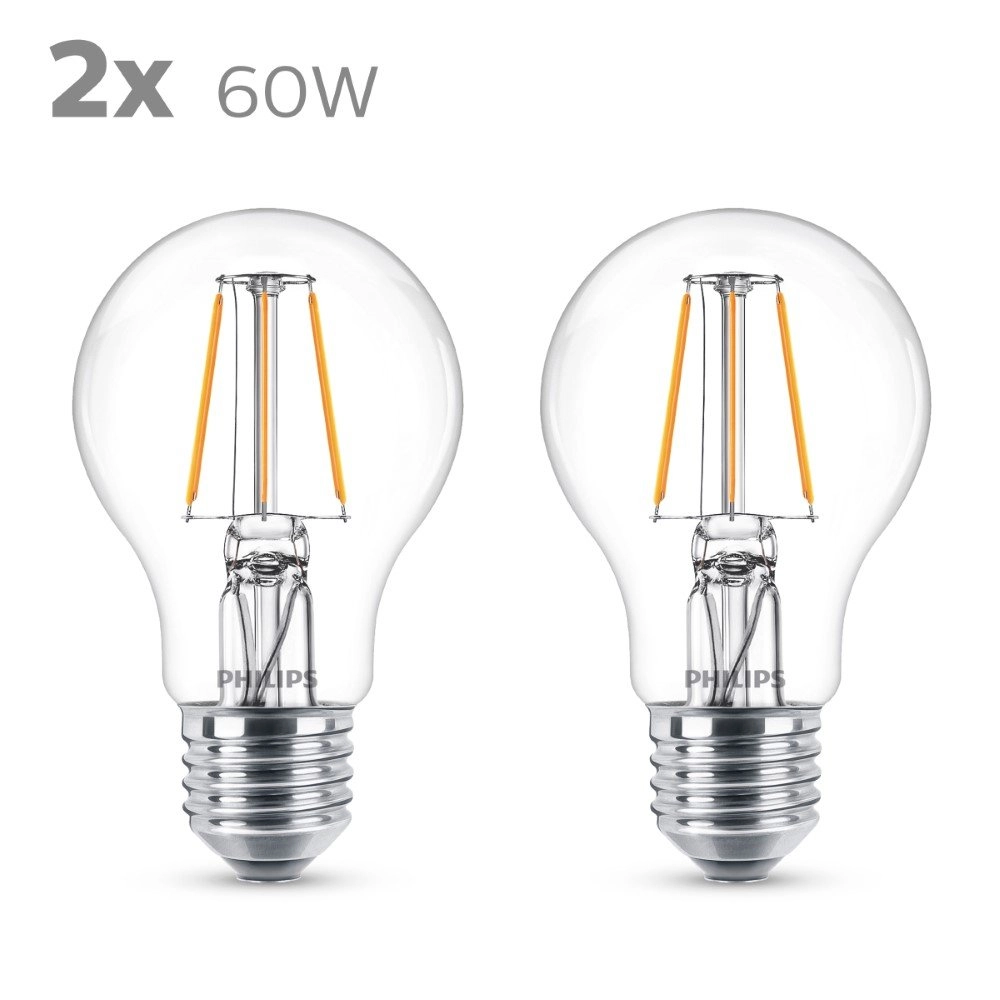 7W - E27 - 2700K - 806 lumen set van 2 Philips 8718699777739