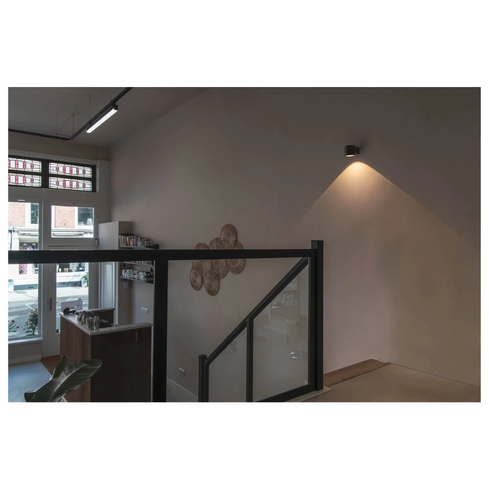 Dim-to-warm muurspot Oculus zwart SLV 4024163263863