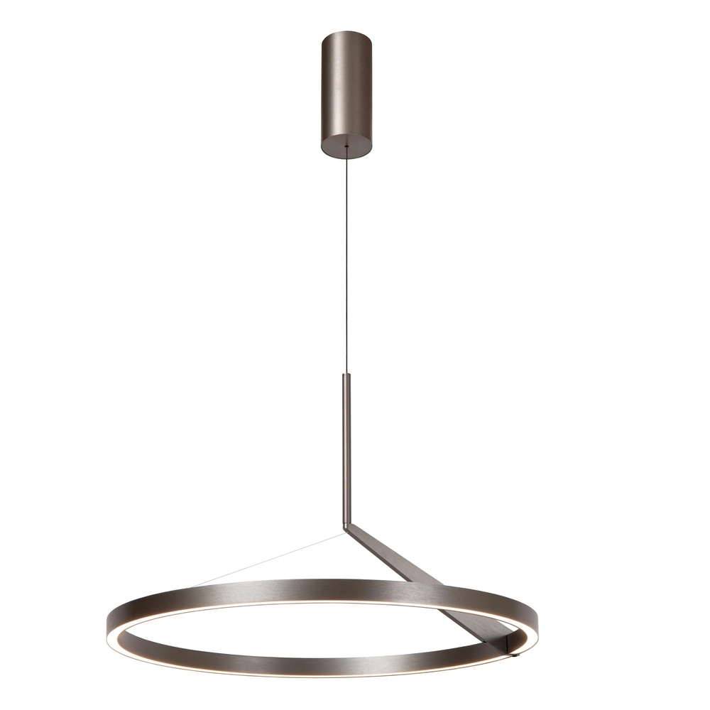 Strakke led hanglamp Applause Geborsteld metaal - Ø 60cm Premium by Lucide 5411212221827