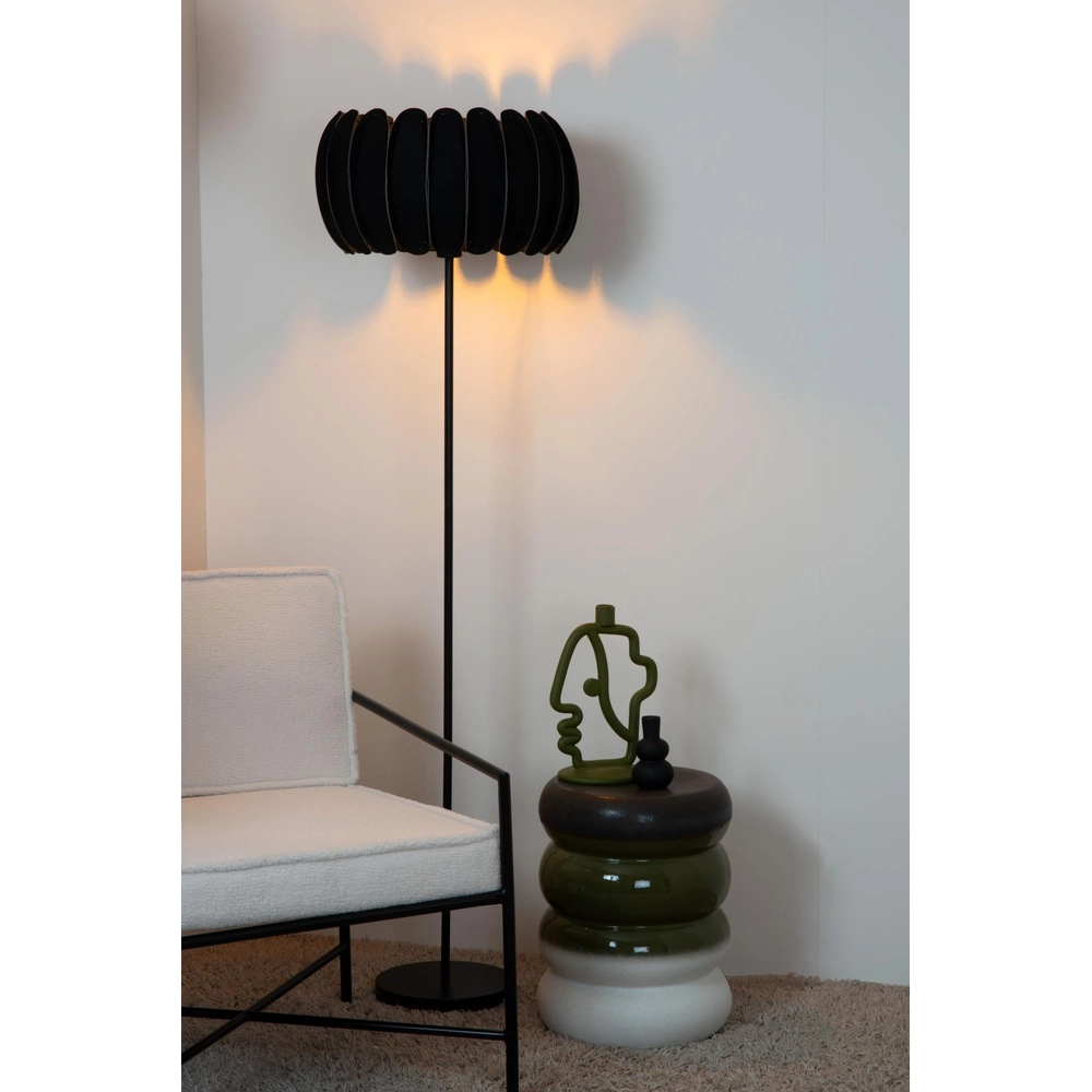 Vloerlamp Spencer zwart Lucide 5411212343741