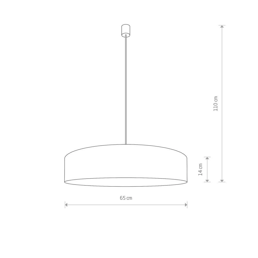 Hanglamp Croco met velvet kap Ø 65cm Lyora 5903139894890