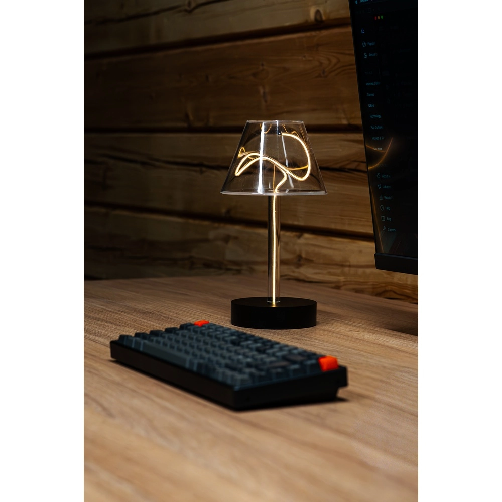 Unieke tafellamp Edison design oplaadbaar KonstSmide 7318300030393