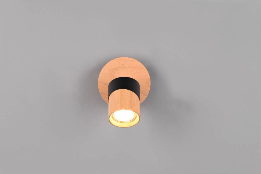 Plafondlamp hout met zwart Aruni Trio 4017807585339