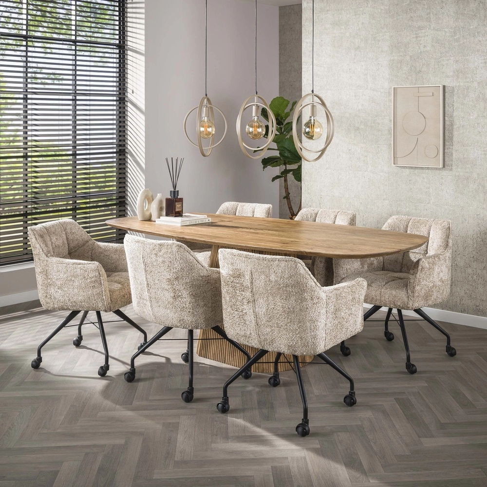 Eettafel hanglamp Turn 3L - Ø 40cm - zand Lyora 8716803513150