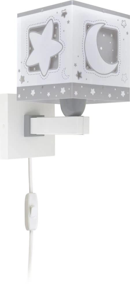 Grijze wandlamp Moonlight voor kinderkamer Dalber 8420406632391