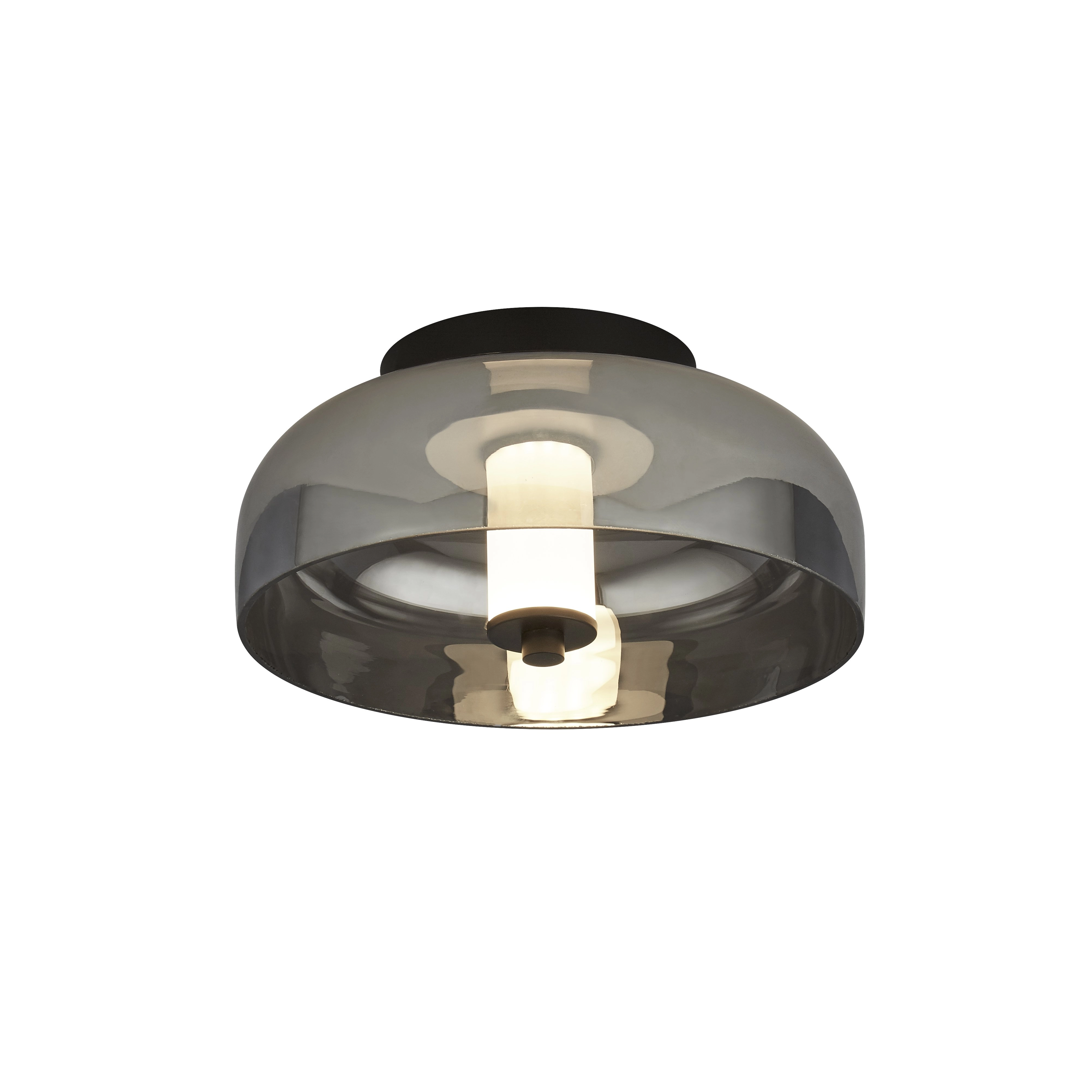 Glazen plafondlamp Frisbee Ø 30cm Searchlight 5053423175263