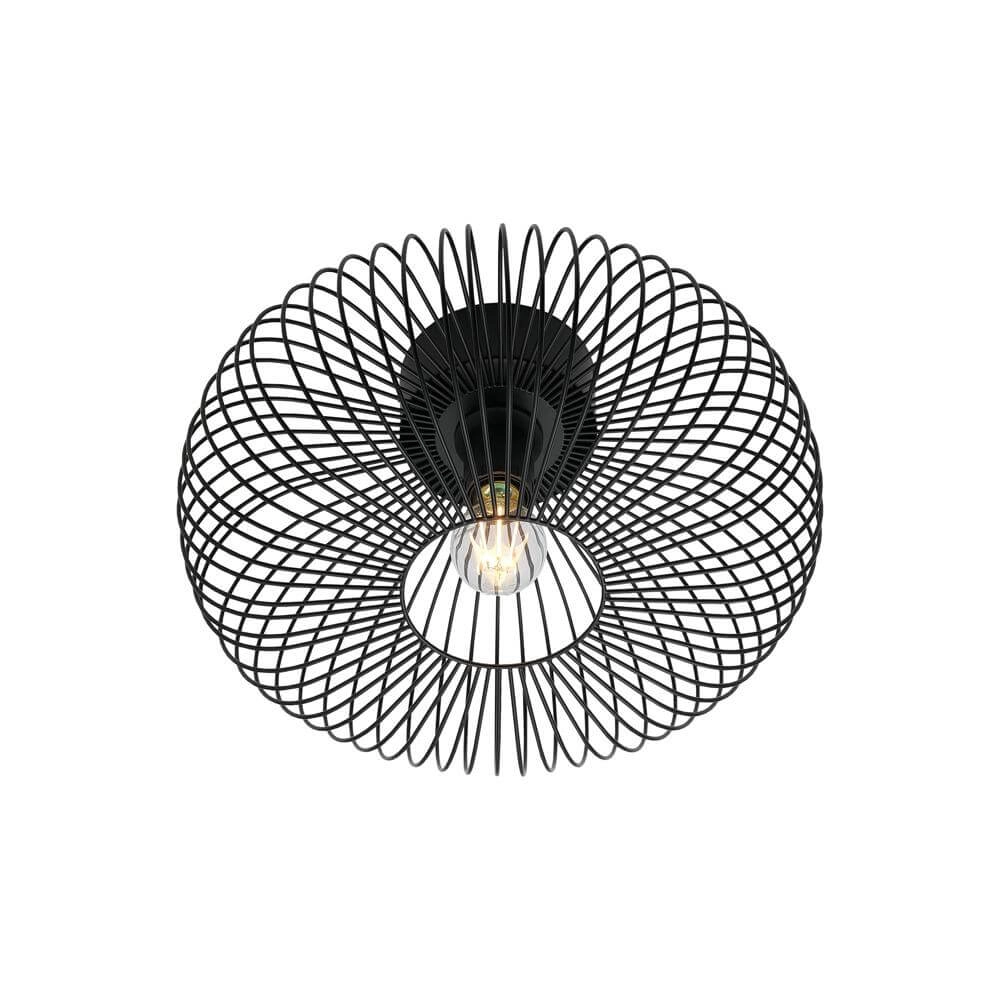 Spijltjes plafondlamp Beroni zwart Ø 40cm