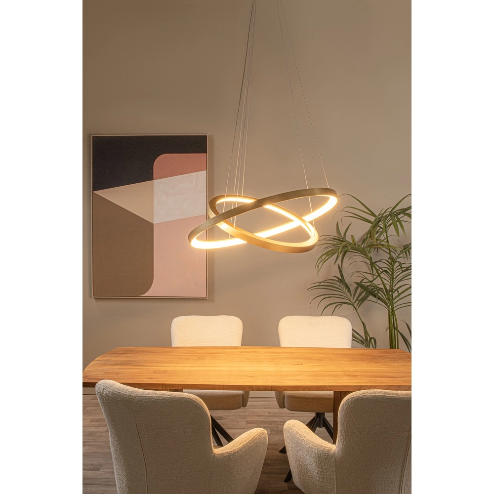 Gouden hanglamp Vidal Ø 78cm strak design Premium by Lucide 5411212460929