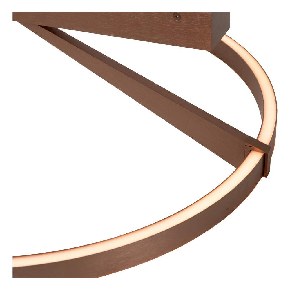 Design plafondlamp Applause Ø 60cm - koffie bruin - met afstandsbediening Premium by Lucide 5411212221810