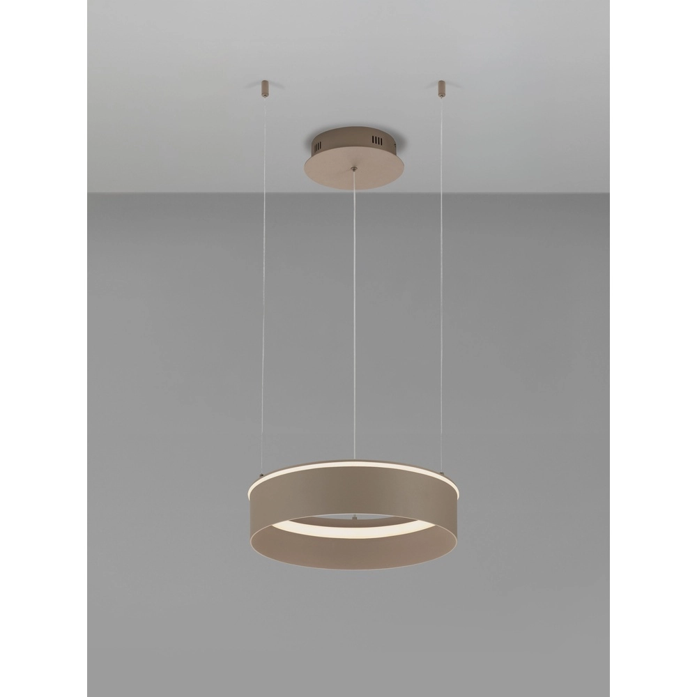 Moderne hanglamp Olivia zand bruin Ø 40cm Lyora 5212017494177