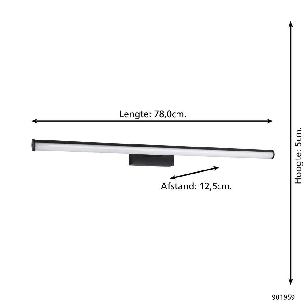 Spiegellamp Vadumi zwart 78cm Eglo 9008606353163