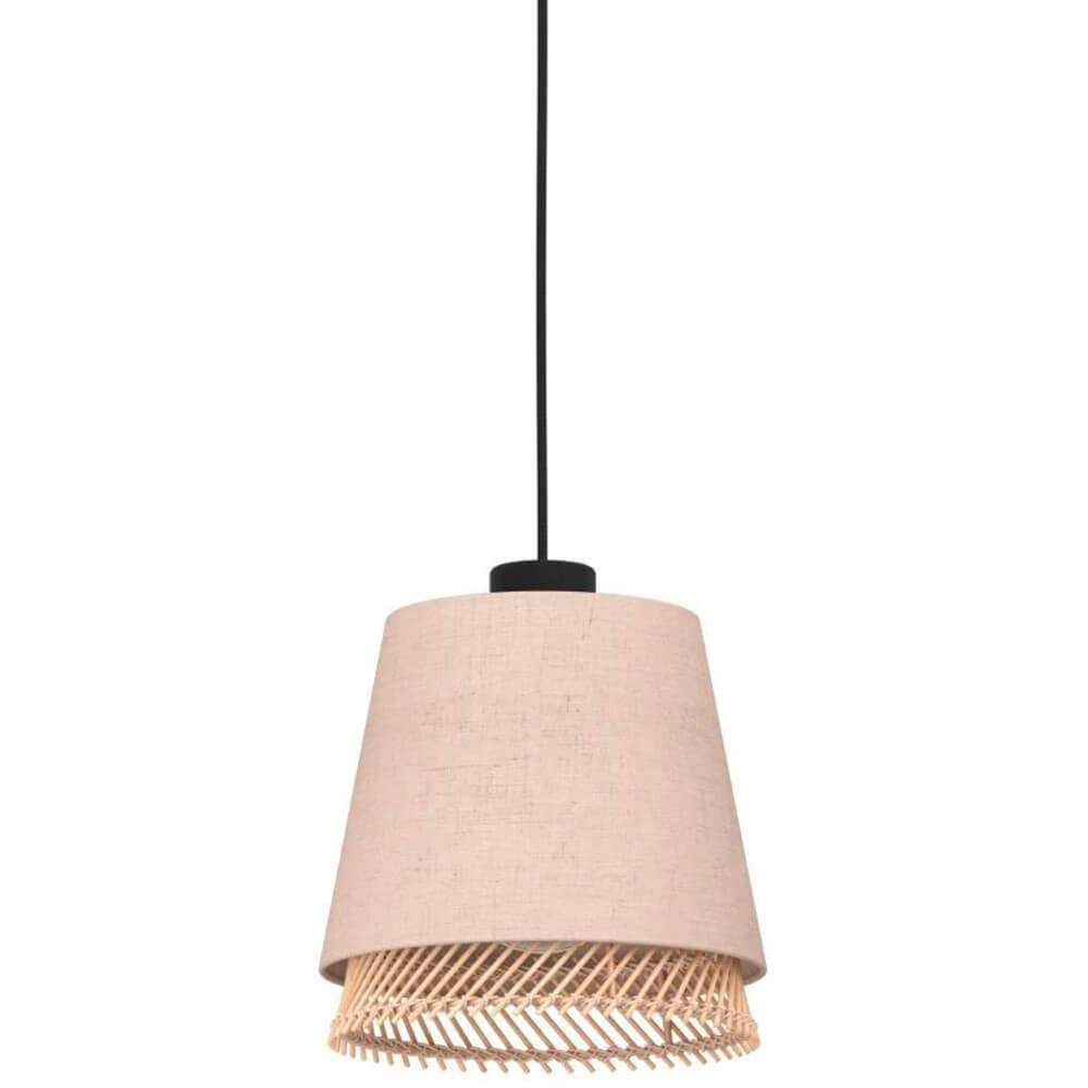 3-lichts hanglamp Tabley linnen met rotan Eglo 9002759439767