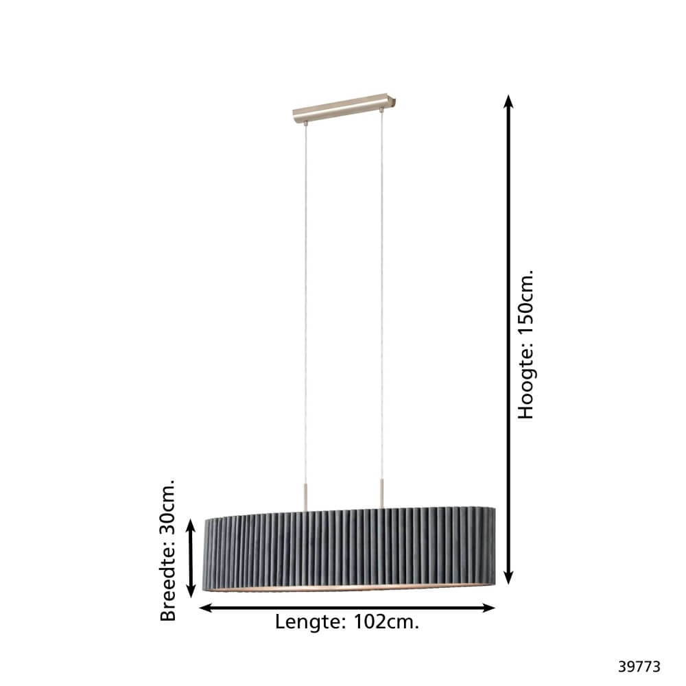 Kantoor hanglamp Tamaresco met velvet kap Stars of Light 9002759397739