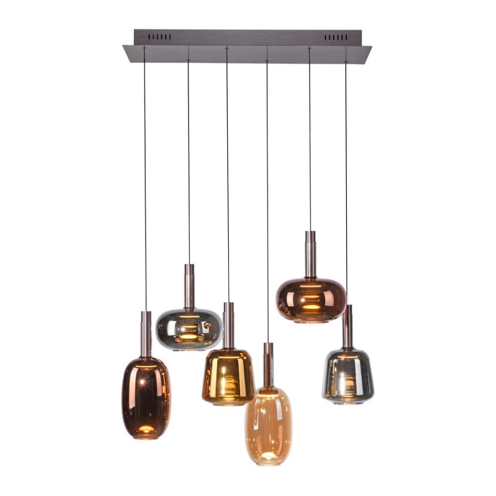 Vrolijke hanglamp Irides 6-lichts recht Paul Neuhaus 4012248383674