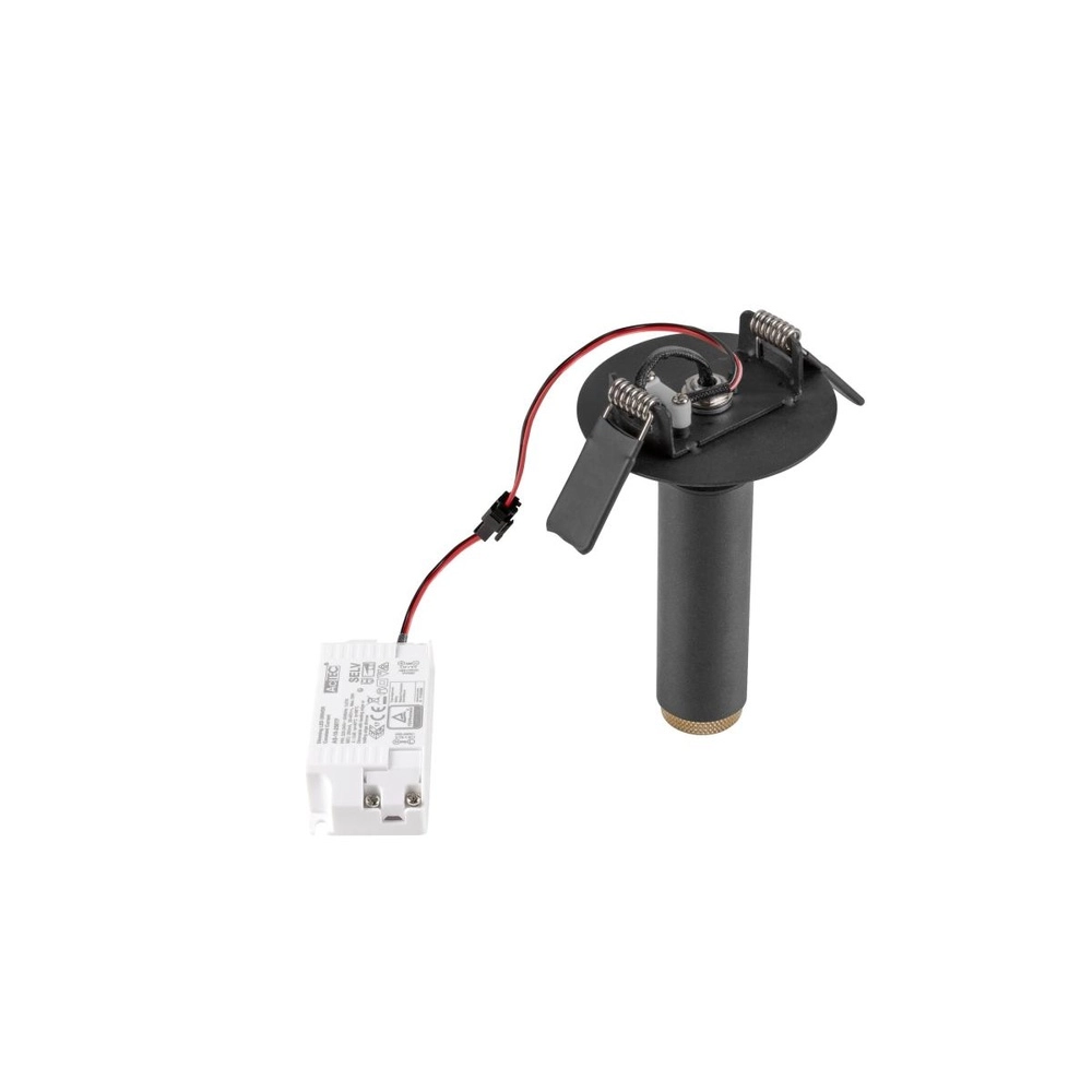 Inbouwspot Grip! S zwart met goud 2700K SLV 4024163304825
