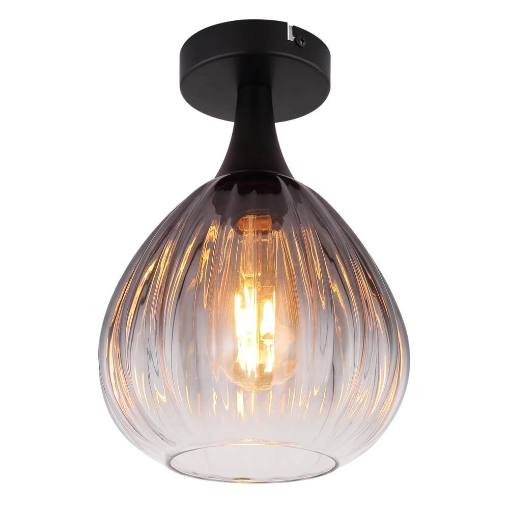 Zwarte plafondlamp Olsen Ø 20cm