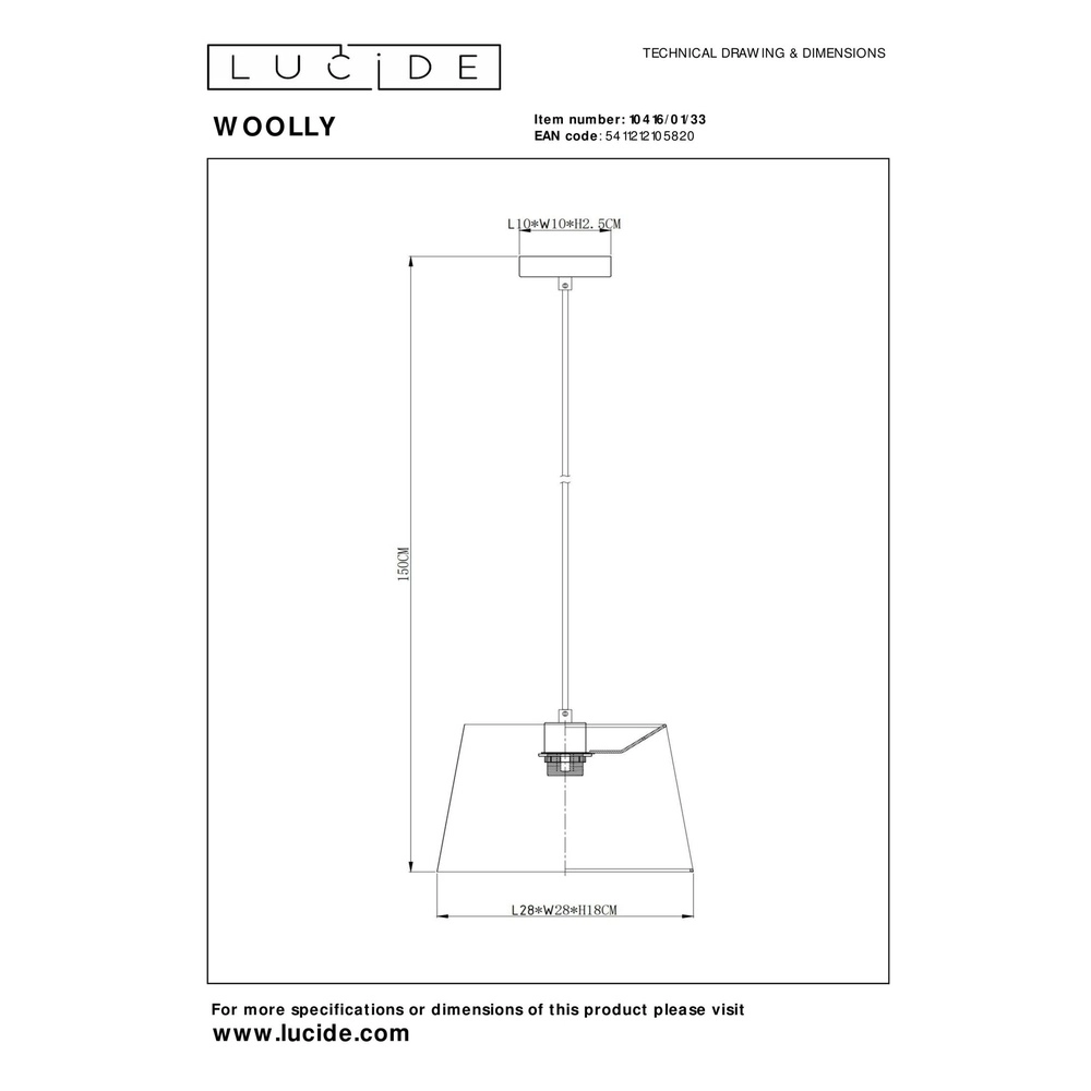 Hanglamp Woolly groen Lucide 5411212105820