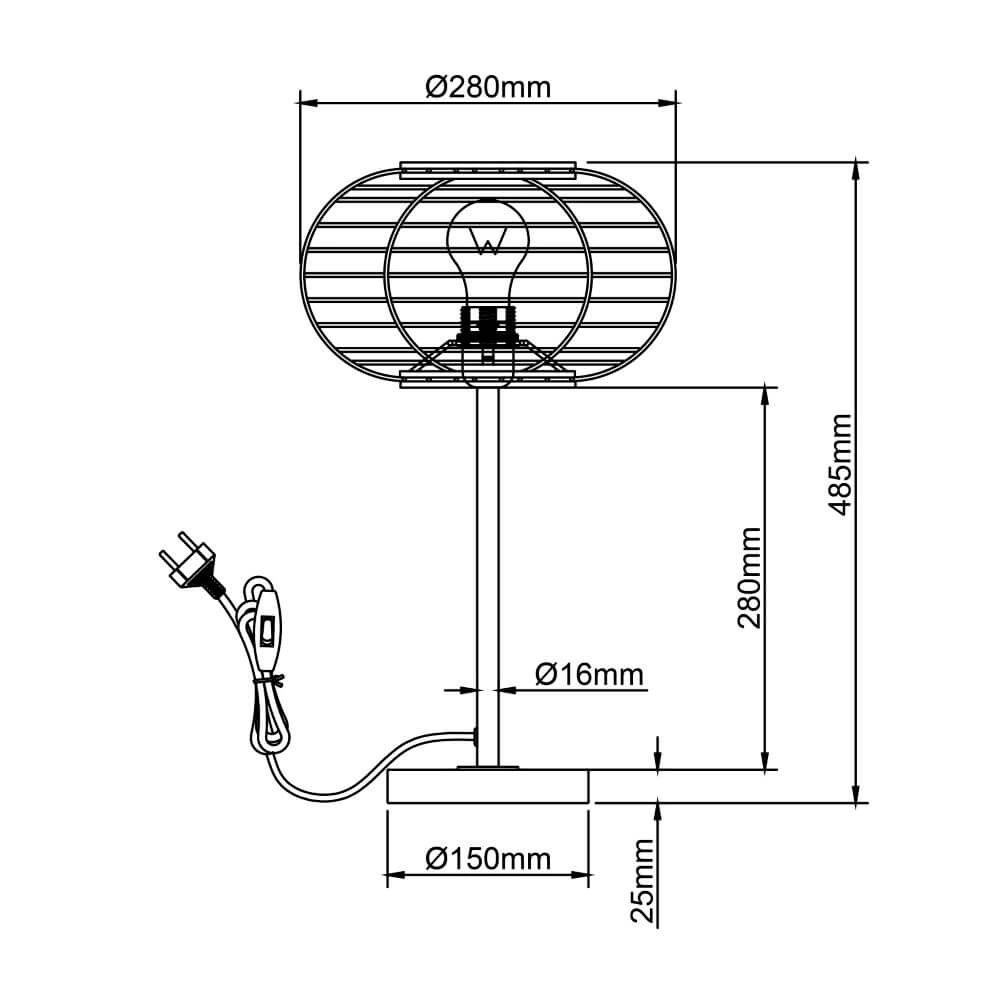 Rotan schermerlamp Woodball Brilliant 4004353413834