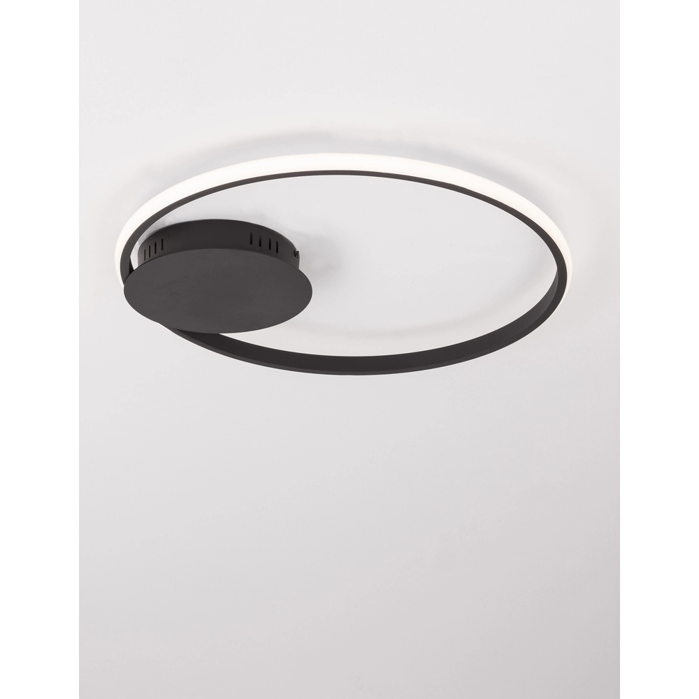 Ronde plafondlamp Fuline zwart Ø 50cm Ronde plafondlamp Fuline zwart Ø 50cm