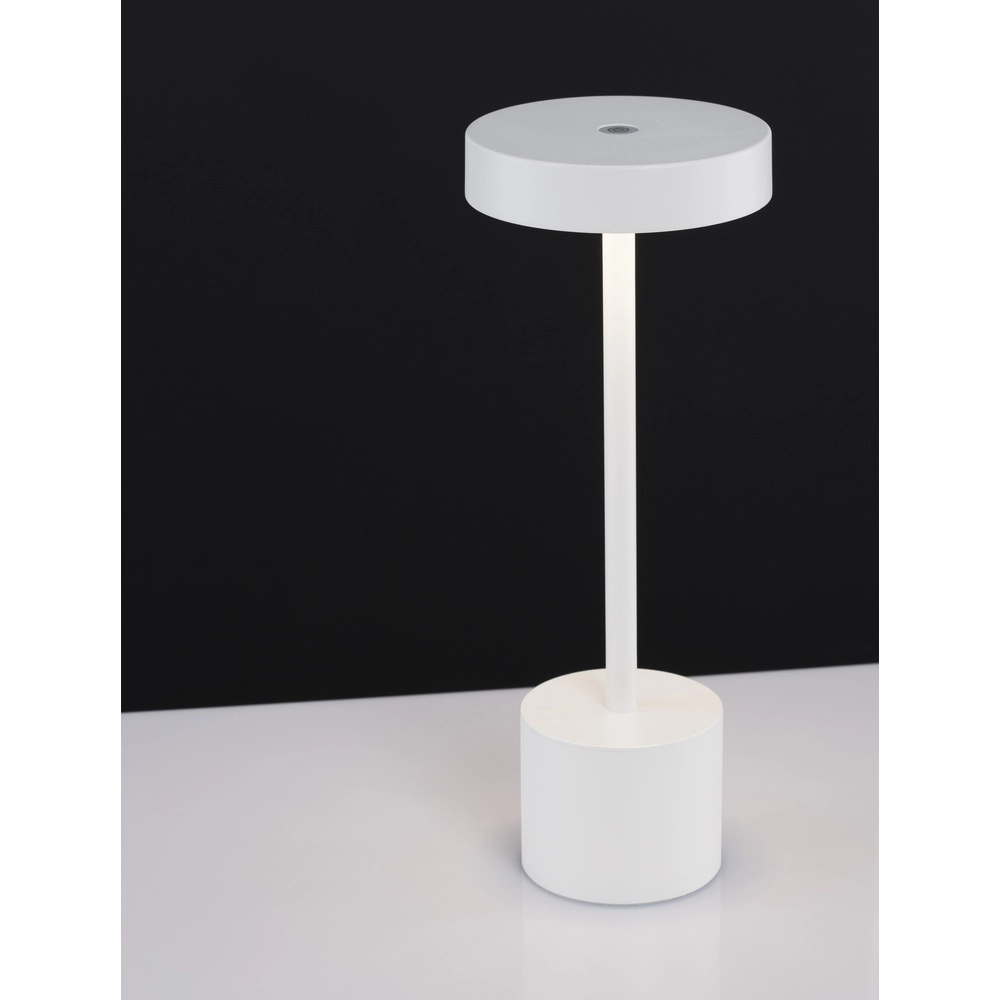 Design tafellamp Fumo oplaadbaar wit Lyora 5212017434746