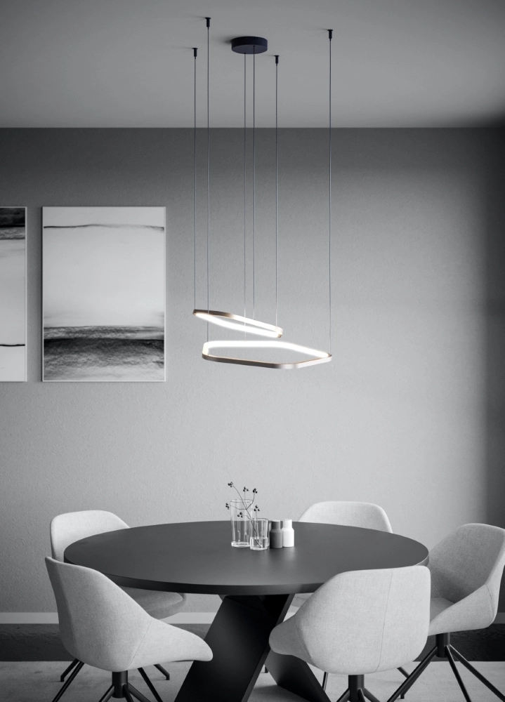 Unieke hanglamp Estrella zwart met bruin Stars of Light 9008606357741