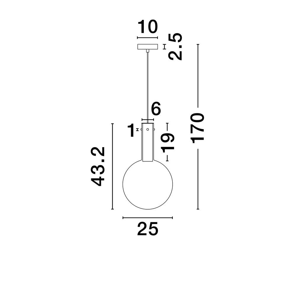 Pendant lamp Nostos champagne glass Lyora 5212017449023