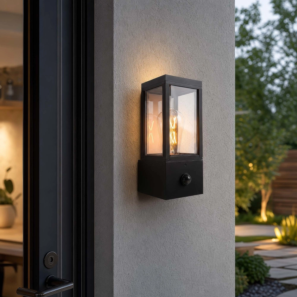 Design wandlamp Dubai zwart met sensor Searchlight 5,05342E+12