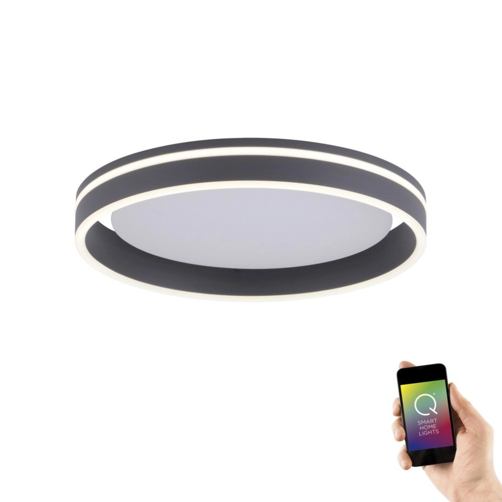 Design plafondlamp Q-Vito Ø 40cm antraciet Paul Neuhaus 4012248336052