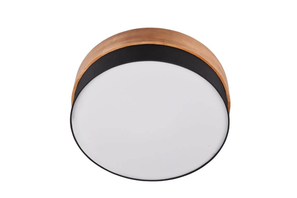 Ø 50cm plafondlamp Seasons hout met zwart Trio 4017807526219