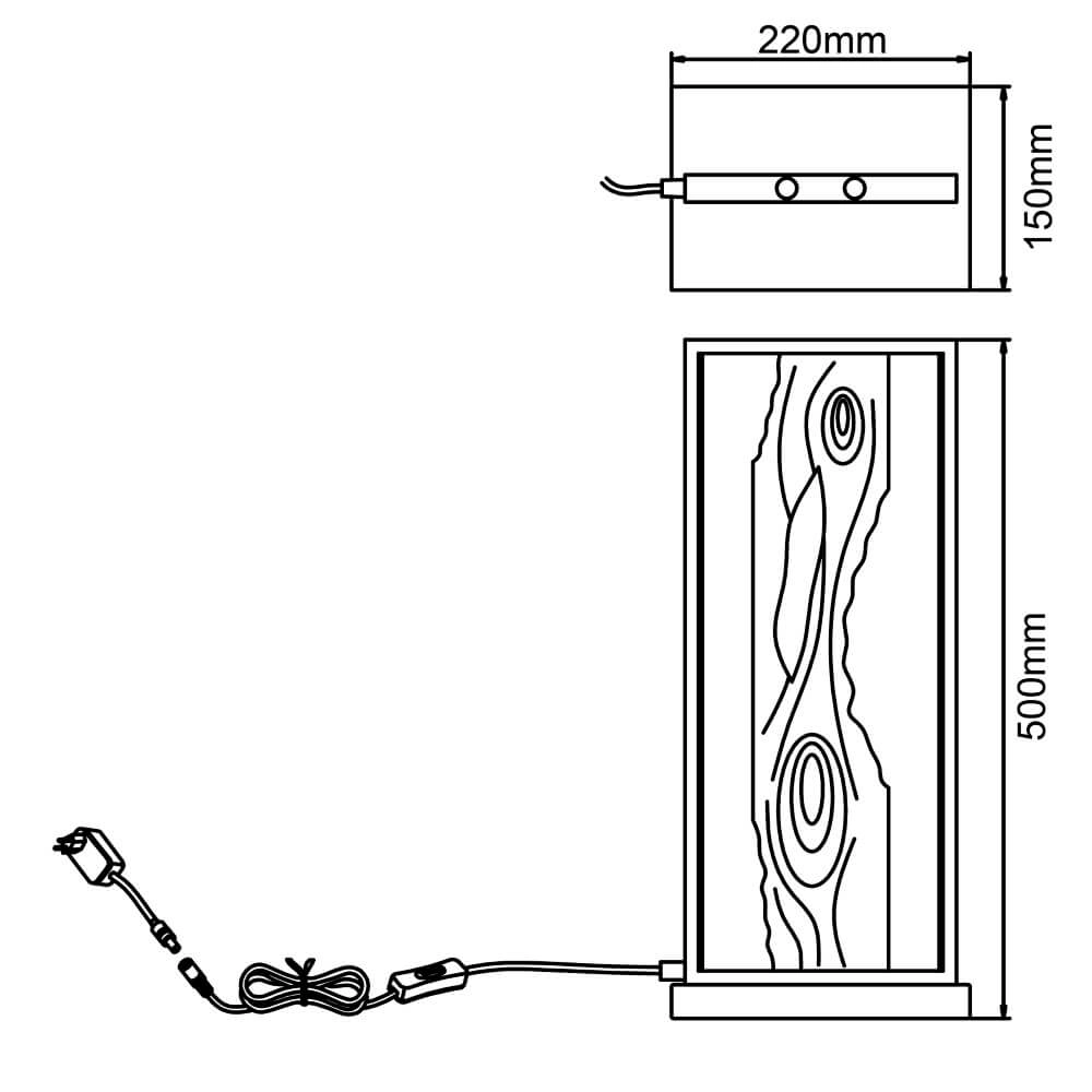 Led tafellamp Chaumont met hout Brilliant 4004353411793
