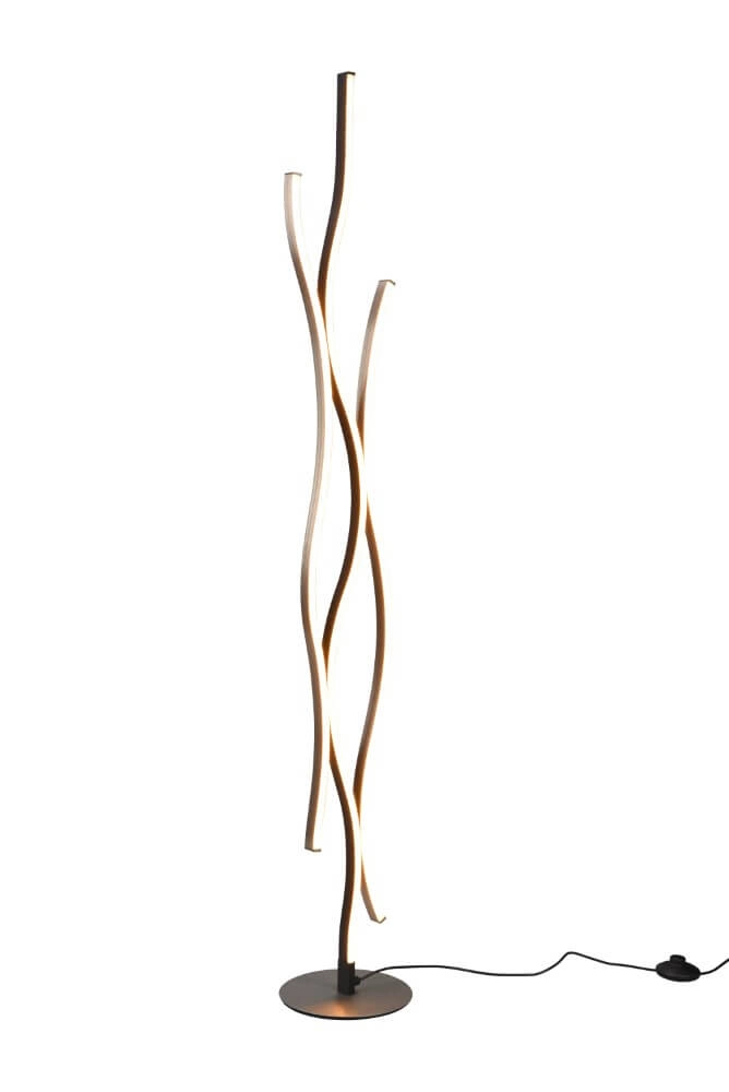 Vloerlamp Blaze zwart met metaal Trio 4017807540413