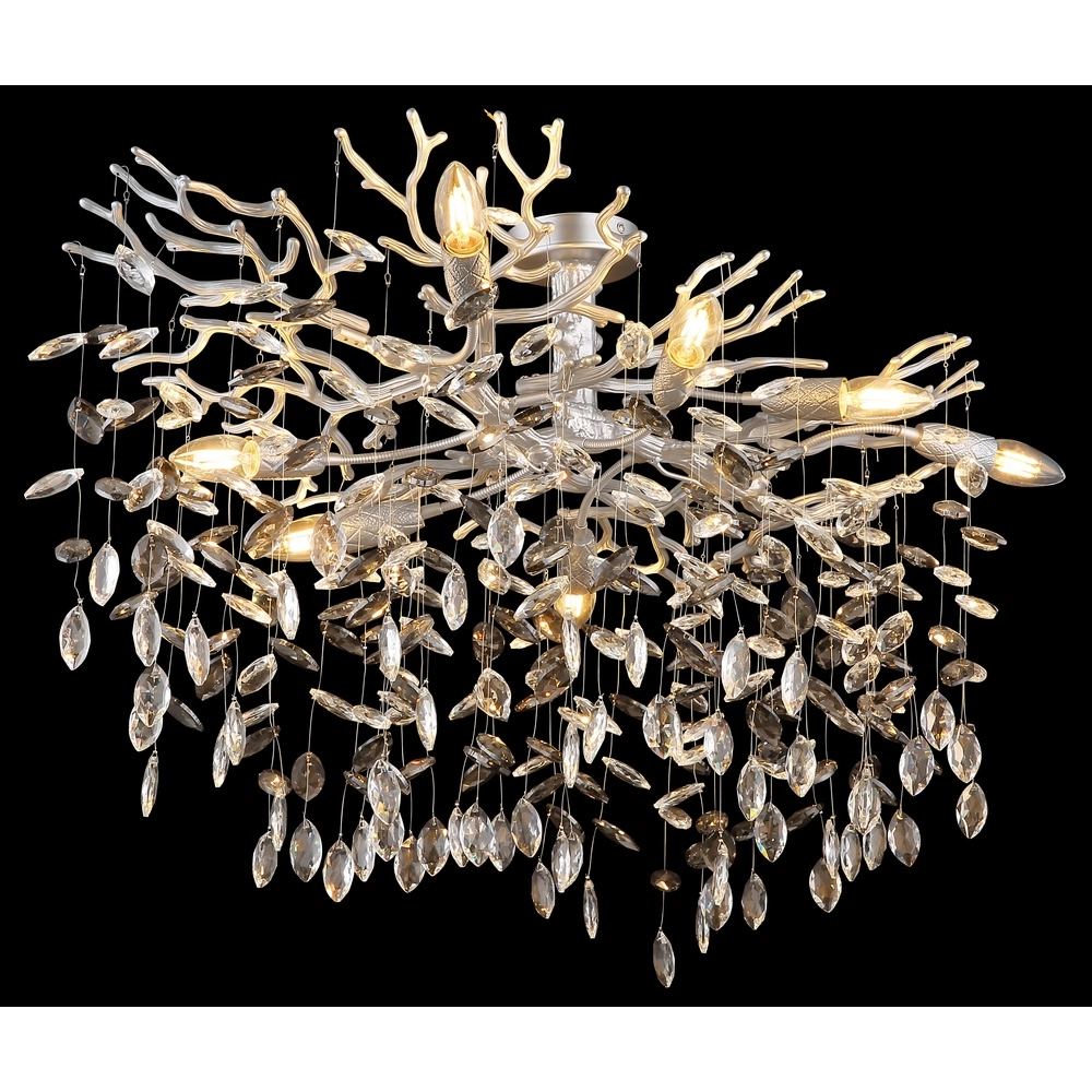 Plafondlamp Queena zilvergrijs Globo 9007371533657