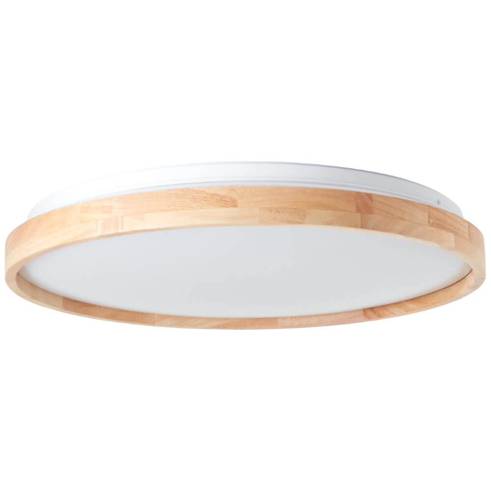 Plafondlamp Alson Ø 49,5cm wit met hout Brilliant 4004353411274