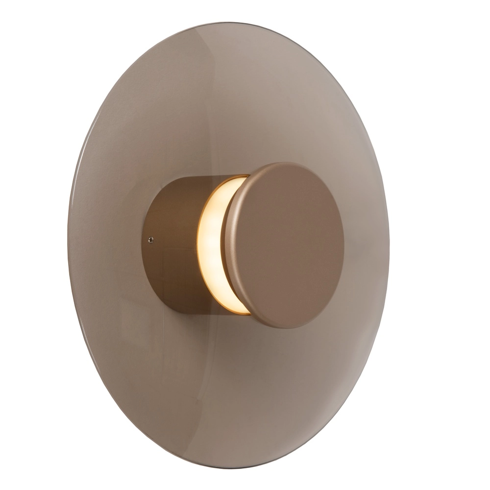Led wandlamp Santiago Ø 23cm - champagne met amber glas
