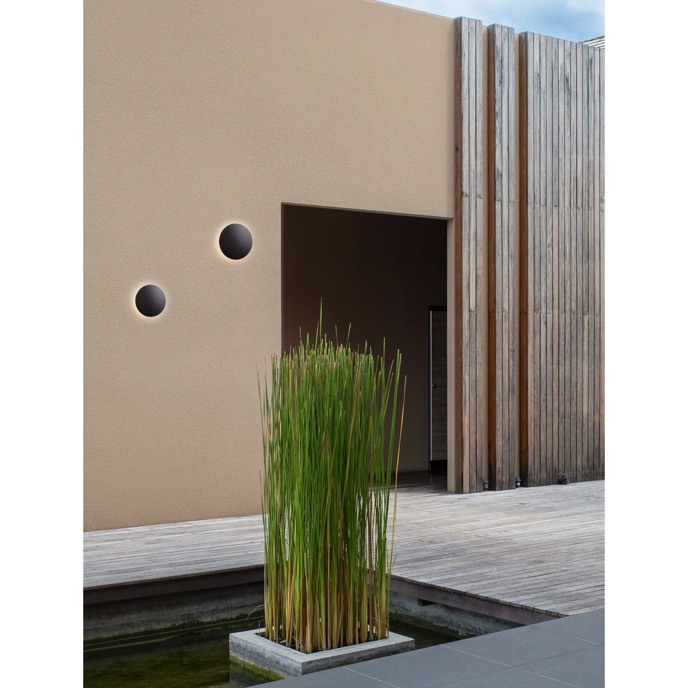 Ronde wandlamp Copper zwart Ø 18cm Lyora 5212017447340