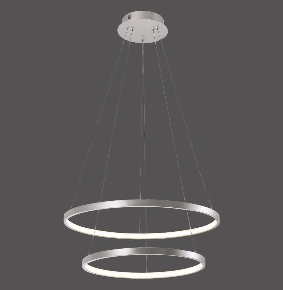 Ronde hanglamp Circle zilver Just Light 4043689960445