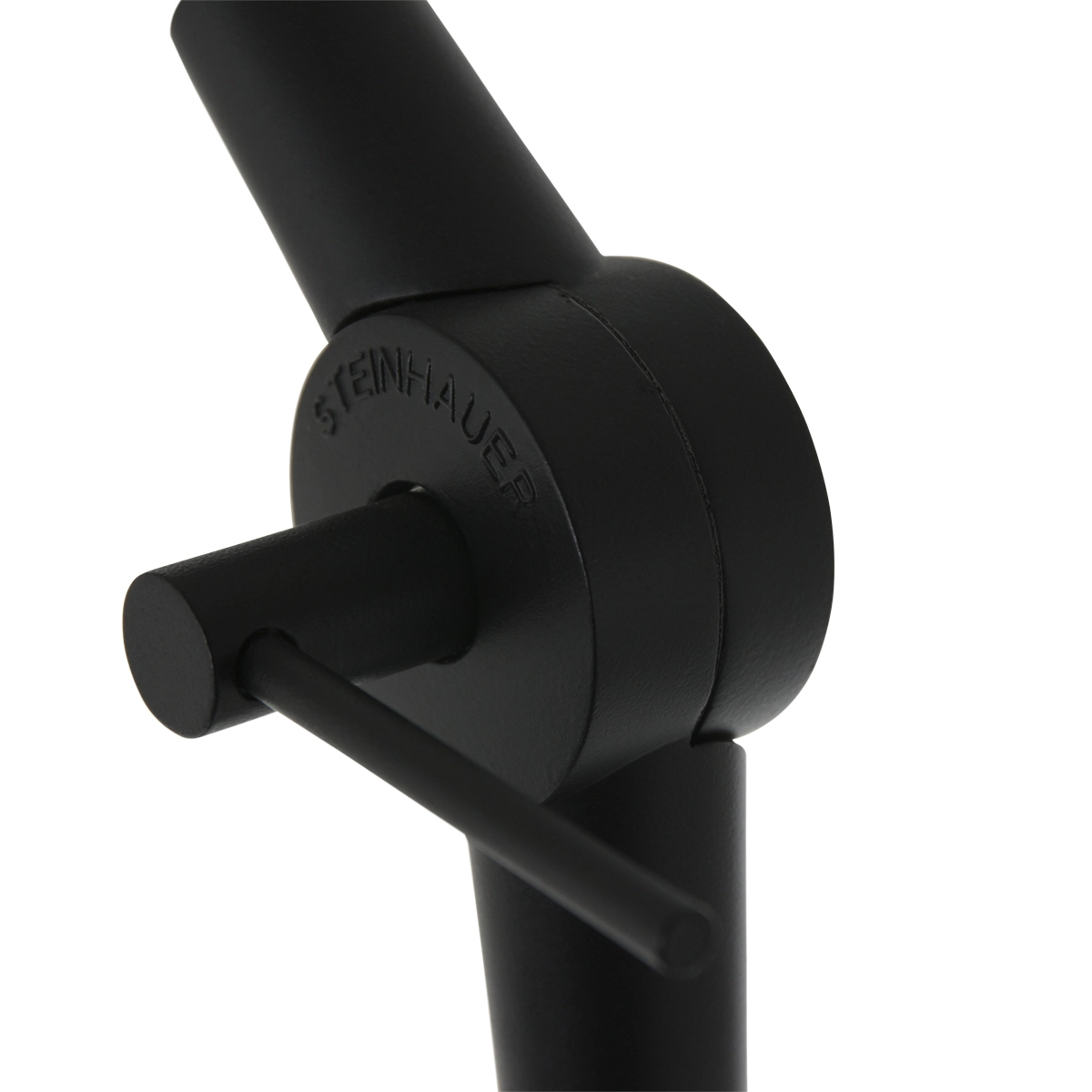 Vloer Leeslamp Prestige Chic zwart met 40cm wit linnen lampenkap Steinhauer 8712746145847