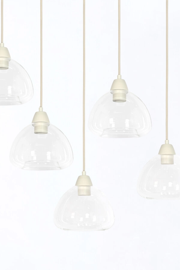 10-lichts hanglamp Bisho crème design 120cm Light & Living 8717807743338