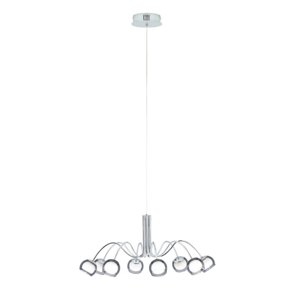 8-lichts hanglamp Malagon chroom 8-lichts hanglamp Malagon chroom