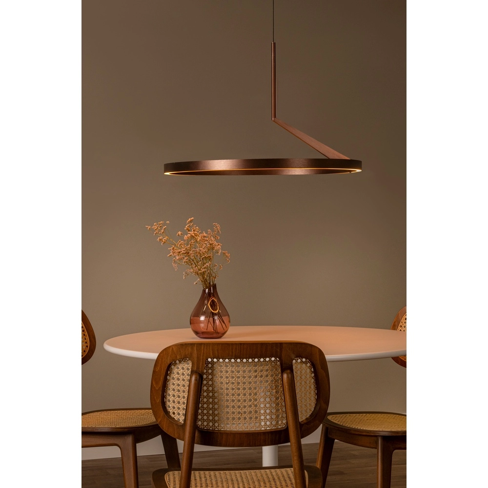 Strakke led hanglamp Applause roodkoper - Ø 60cm Premium by Lucide 5411212221834
