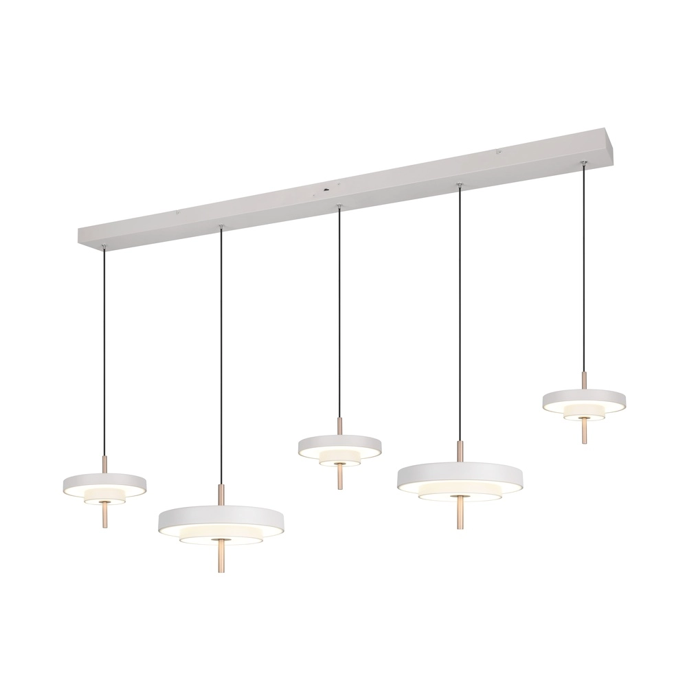 5-lichts hanglamp Keaton wit Trio 4017807655544