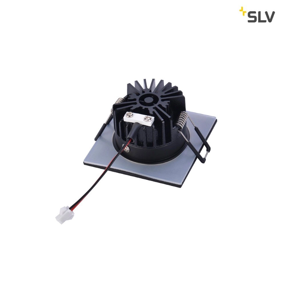 Vierkante inbouwspot Patta 8cm - 7,3w - 1800-3000K zwart SLV 4024163222884