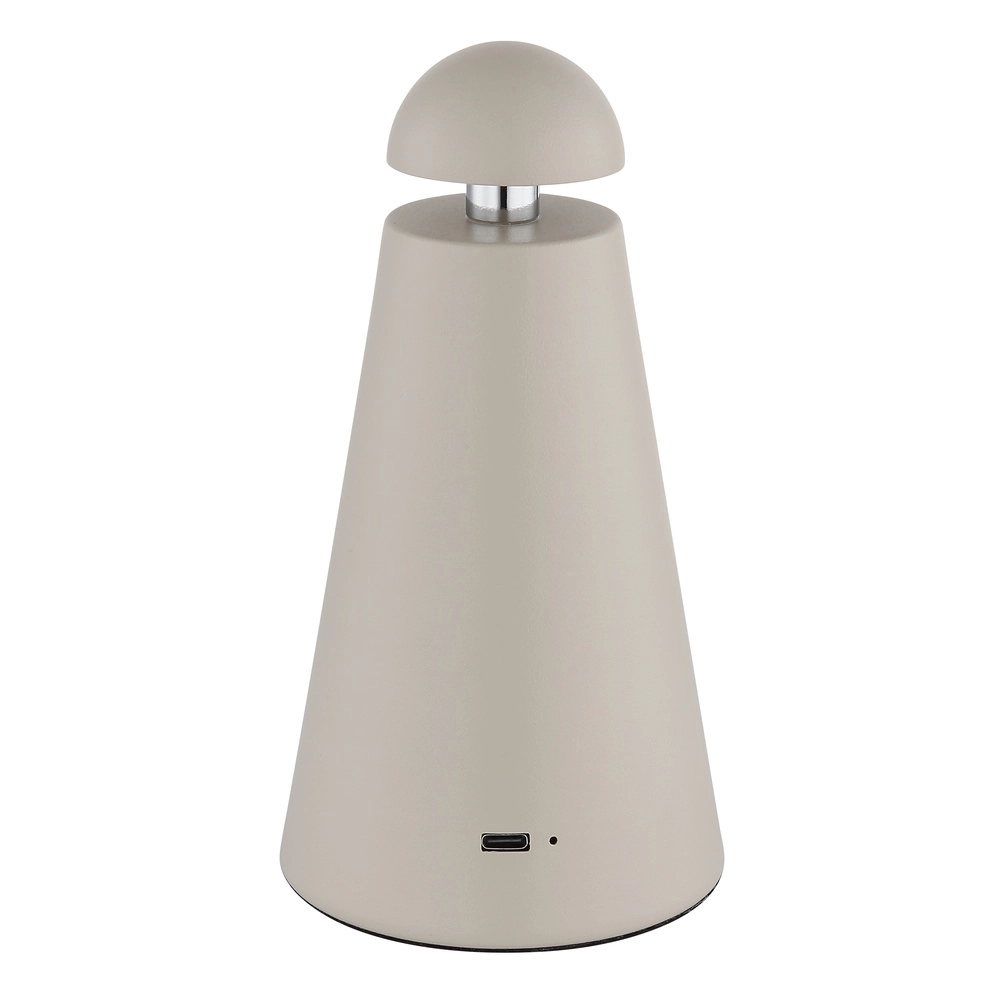 Moderne tafellamp Liva zand bruin oplaadbaar Globo 9007371566914