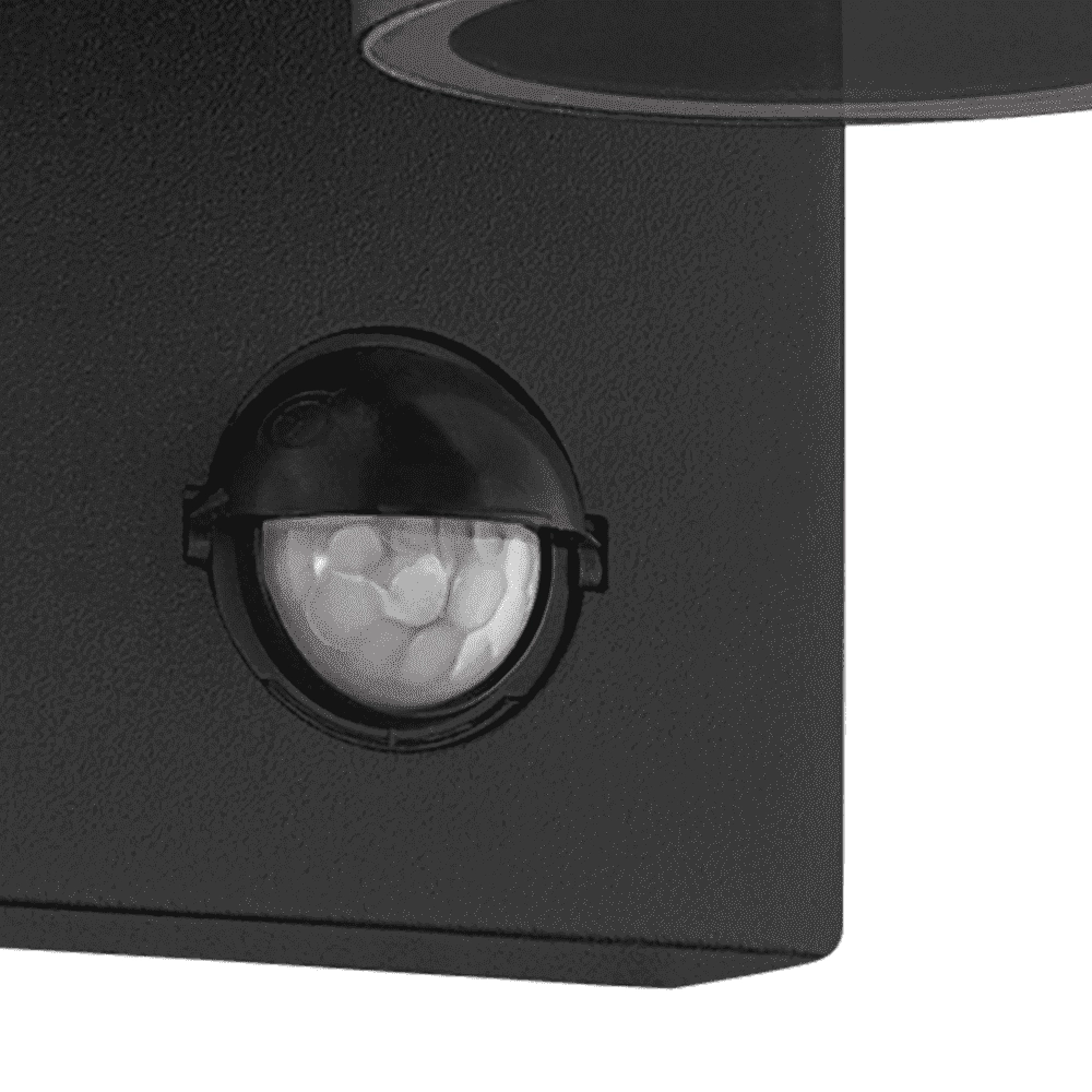 Zwarte wandspot Riga 5 met sensor Eglo 9002759995713